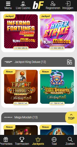 Bonussen beschikbaar in BETFIRST BE
